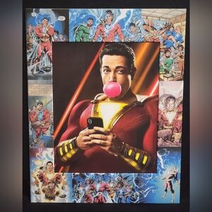 Zachary Levi as Shazam! Custom Matted Photo B